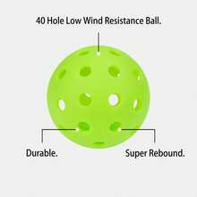 3pcs/Set Pickleball 74MM 40 Holes Super Hard Twisted Durable Outdoor Pickleba Pickleballs