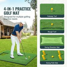 PRO - Alfombrilla de golf de 1,5 x 1,2 m, material de entrenamiento para practicar golf en interiores y exteriores - Verde - Ver 2