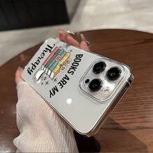 Transparent Book Lover Literature Design Pattern Printed Soft Phone, 360 Degree Full, Suitable 17 16 11 12 13 14 15 Pro XR X/ XS 8 Plus SE Smartphones, Gifts, Book Lover Accessories, Book Lover's, Fashionable Phone, Lightweight, High-Quality Printing, Book Enthusiast Phone Cases, Gifts, Stuff, Decoration - Trộn màu - Xem 7