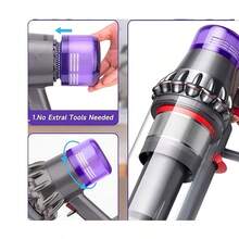 2pcs +1pc HEPA Filter For V11 V15 SV14 Cyclone Animal Absolute Total Clean Cordless Vacuum Cleaner Replacement - Purple - View 4