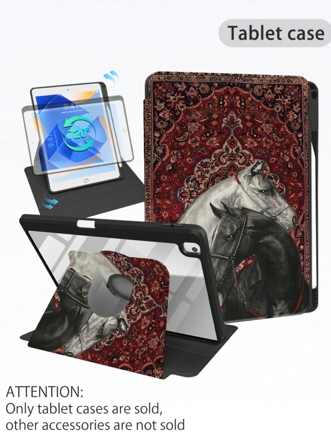 1 قطعة، حافظة لجهاز iPad 10/9/11 لعام 2025 بطباعة...