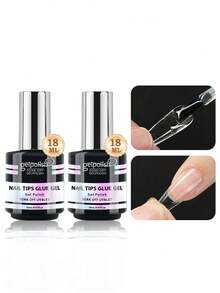 1/2/3pcs Nail Glue, Suitable For Nail Stickers, Nail Tips And False Nails, Super Adhesive, Long-Lasting, Applicable For Acrylic Nails, Used With UV/LED Lamp