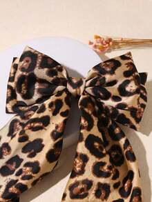 1 chiếc kẹp tóc nơ in họa tiết da báo, kẹp tóc nơ lớn dành cho nữ, kẹp tóc nơ cỡ lớn bằng satin mềm mại dành cho bé gái, kẹp tóc nơ ngoại cỡ, quà tặng phụ kiện tóc, kẹp tóc càng cua, ghim cài tóc, phụ kiện tóc cho nữ, phụ kiện đội đầu, ghim cài tóc - Họa tiết da báo - Xem 8