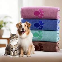 1pc Premium Absorbent Pet Towel Soft And Durable Quick Drying For Dogs Cats After Bathing Swimming Or Grooming Fade Resistant And Easy To Clean - Pink - View 9