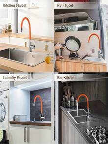 1/2/4pcs Faucet Extension Hose, Flexible Adjustable Swivel Faucet Extender, Bathroom/Kitchen Sink Tap Sprayer Extension - Faucet Extender - View 8