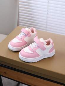 1双儿童休闲运动鞋，秋季新款女童软底鞋，幼儿时尚百搭魔术贴防滑平底鞋，女童日常户外运动鞋 - 粉色 - 查看 4