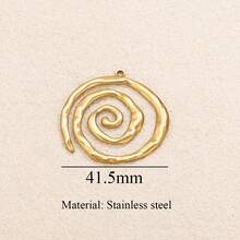 1pc Stainless Steel Fashion Charm Pendant Necklace Set With Strawberry, Spiral Coil, And Conch Shell Motifs DIY Jewelry Making Kit For Pendants, Earrings, And Necklaces Women's Stainless Steel Jewelry - 23 Pendants - View 7