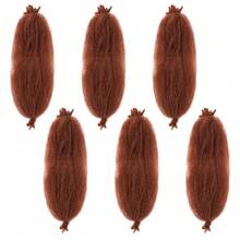 6pcs/Pack African Braid Hair, Elastic African Braid Hair Pre-Fluffy Spring Braid Hair Pre-Stretched Hair Wrap Soft Locs Hair Extensions - Dirty Orange - View 19