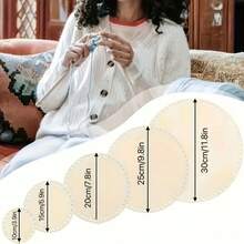 5pcs Unfinished Wooden Crochet Woven Basket Bottoms - Round, DIY Crafts & Weaving Supplies, Suitable For Bags And Baskets, Blank Art Boards, Durable Wooden Weaving Material For DIY Crafts, Crochet, Adult Crafts, Sewing Supplies, Sewing And Personalized Gifts, DIY, Craft Kits, Great For Adult Crafts, Craft Supplies And Home Decor Items, Weaving Essentials, Weaving Accessories