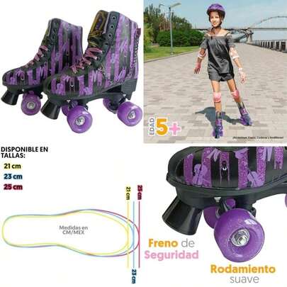 Apache Patines 4 Ruedas Merlina Tallas 21 25(21 CM)
