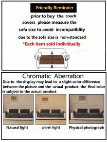 1件装四季通用沙发垫套，现代简约防滑沙发座垫保护套，防尘可水洗，柔软不易褪色，宠物友好，适用于L型沙发和1/2/3/4人沙发，适合卧室、办公室、客厅等场所。 - 深灰色 - 查看 12