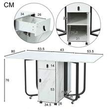 Dining Table & Chair Sets - White+Green - View 2