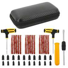 摩托车真空补胎钉、汽车轮胎修理工具包及收纳盒、汽车无内胎轮胎修理工具包，完美的圣诞礼物