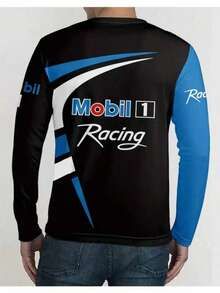 Men's 3D Print Long Sleeve T-Shirt, Breathable And Comfortable, Suitable For Casual And Sports - Multicolor - View 2