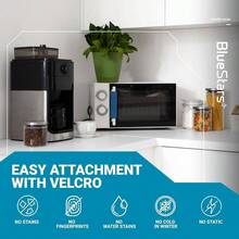 - Juego de 4 fundas para manijas de puerta de refrigerador, mantiene tus electrodomsticos limpios de manchas, goteos, manchas de alimentos, aceite, protector de decoracin para nevera, - Microondas + Azul - Ver 4