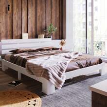 Bed Frames - White + Solid Wood + 140cm*200cm - 查看 1