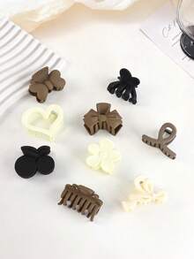 Set elegant de 8-9 agrafe de păr pentru mireasă, care prezintă farmecul feminin, agrafe de păr pe jumătate cocționate fixate la spate, agrafe de păr drăguțe, agrafe de păr spiralate fixate la spate, potrivite pentru diferite volume de păr, gheare de păr și accesorii, potrivite pentru orice tip de păr, cadou de sărbători