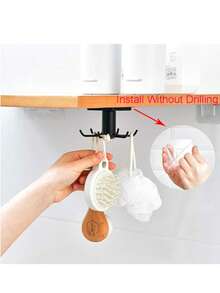 Ganchos de cocina con rotación de 360°para utensilios, estante de almacenamiento imprescindible para autocaravana, ganchos adhesivos sin clavos para colgar utensilios de cocina/herramientas/toallas/cuchillos - Multicolor - Ver 7