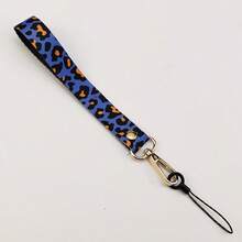 手机挂绳印花背挂颈链斜挎豹纹可调节肩宽吊坠防丢失吊带带夹礼物送给母亲、家人、朋友、生日、节日手机挂饰、手机链 - 黃色 - 查看 14