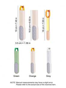 1 pieza Cepillo de acero inoxidable para pies, cepillo de doble cara con cerdas suaves de goma - Multicolor - Ver 12