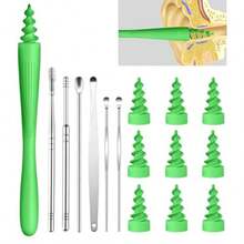 TYUI Ear Wax Removal 2025 Q-Grips Ear Wax Removal Tool Reusable And Washable Replacement Soft Silicone Tips For Cleaner Earwax Ear Wax Removal Kit Contains 7 Types Of Ear Cleaner Tools - như hình ảnh - Xem 4
