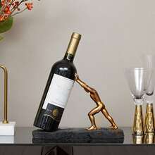 1 Peça Elegante Estátua de Hércules em Resina Estilo Europeu - Suporte para Vinhos, Design de Figura Criativa de Luxo, Perfeito para Decoração Residencial e de Escritório, Ideal para Estante de Livros ou Exposição em Adega de Vinhos, Adequado para Qualquer Decoração, Decoração de Ano Novo