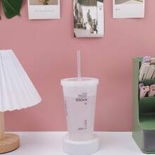 1pc 22oz Plastic Coffee Cup With Straw And Lid, Suitable For Parties, Drinking, Coffee, Mother's Day, Weddings, Birthdays, Bachelorette Parties, Gifts For Wife, Girlfriend, Family, Party Decor And Outdoor Activities - Multicolor - View 14