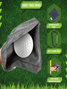 Portable Golf Towel Cleaning Cloth For Golf Clubs And Balls Golf Course Cleaning Towel With Hook Easy Storage Outdoor Hanging Waist Sports Club Wipes For Men Women Wet And Dry Small Pocket Towel With D Clip Outdoor Sports Towel Golf Supplies Golf Ball Cleaner Accessories Father's Day Gifts Course Exercise - Multicolor - View 6