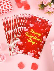 10/25/50 túi quà nhựa hình trái tim, thích hợp để trang trí Ngày Valentine, đựng kẹo, quà tặng đồ ăn nhẹ nhỏ, quà tặng tự làm cho đám cưới, trang trí nhà cửa, trang trí bàn làm việc, quà tặng tiệc Ngày Valentine, trang trí bao bì quà tặng tiệc Ngày Valentine - Trái tim ngày lễ tình nhân - Xem 4