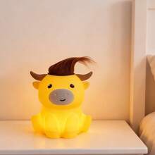 Highland Cow Decor Night Light, Rechargeable And Dimmable Soft Farm Animal Highland Cattle Lamp With Soft Touch,Novelty Highland Cow Party Favors Cute Gifts For Adults Boys Girls Women Men - 高地牛夜燈 - 查看 7