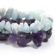 1 hebra de colgante de piedras preciosas de cristal raras, piedras preciosas naturales y hermosas para hacer joyas, pulseras, aretes y accesorios DIY - Multicolor - Ver 6