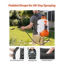 Battery Powered Backpack Sprayer, 4 Gallons Electric Backpack Sprayer, 2 Wands & 8 Nozzles, Adjustable 0-90 PSI, 4H Runtime, Portable Yard Garden Lawn Sprayers For Weeding Spraying Cleaning - 查看 6