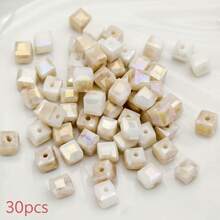 4毫米/6毫米方形玻璃珠，DIY珠宝制作材料，手工项链、手链、耳环，款式多样，设计独特，品质奢华，是手工爱好者的灵感宝库，助您打造独一无二的时尚宣言。 - 方形琉璃散珠 - 查看 17