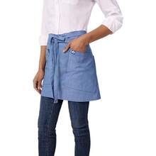 Unisex Medford Waitress Apron For Restaurant And Cafe Staff Durable Cotton Fabric With Adjustable Straps And Multiple Pockets For Efficient Food Service Work Ideal For Busy Kitchen Environments And Long Shifts - FrenchBlue - Xem 2