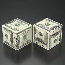 1张美元纸币图案3x3青年文化创意礼品，减压益智 - 彩色 - 查看 9