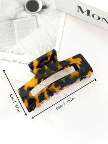 1 件/2 件/3 件女士优雅醋酸纤维大理石方形发爪夹,时尚马尾装饰配件,适合日常外出发型,春夏秋冬发夹发饰女士度假装 - 彩色 - 查看 20