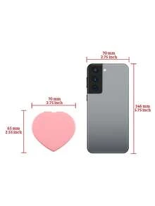 1pc Heart-Shaped PU Leather Double-Sided Makeup Mirror, Compact & Portable, Macaron Colors, High-Definition Dual-Sided Mirror, Handheld Use, Suitable For Pocket, Bag, Wallet, Backpack, Festivals, Parties, Birthdays, Anniversaries, Weddings, Campus, Great Gift For Men & Women,Cheap,Stocking Stuffers,Makeup,Makeup Tools,Cheap Stuff,Gifts,Gifts For Women,Christmas Gifts,Giveaways,Travel,Cheap Stuff,Travel Essential - Multicolor - View 6