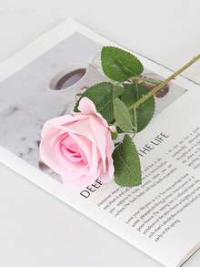 1/3支仿真玫瑰，19.69英寸（约50厘米）仿真天鹅绒玫瑰，长茎，优雅花卉，适用于婚礼装饰、新娘捧花、家居、酒店、花园装饰、花瓶装饰、情人节礼物、节日餐桌装饰 - 彩色 - 查看 14