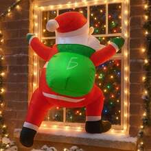 Santa Claus Inflable con Luz LED y Ventilador USB - Multicolor - Ver 3