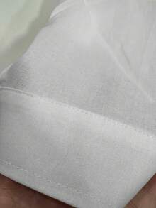 GLESTORE Men's Retro Vintage Coin Style Solid Color Roll-Up Sleeve Mandarin Collar Henley Shirt - Lightweight Breathable Casual Shirt, Classic Washed Cotton, Versatile For All Seasons - White - View 4