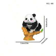 1 Set Cartoon Innovative Micro Panda Building Blocks Toy Set, Suitable For Teens And Adults, Educational DIY Gift, Collectible Figurine, Holiday Gift - Multicolor - View 13