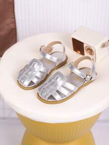 1 Pair Children Tassel PU Casual Fashion Sandals, Suitable For Summer - Silver - View 7