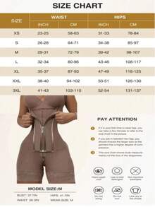 1 Pc Women's Faja Body Shaper Bodysuit, Colombian Shapewear,Tummy Control ,Butt Lifter, Slimmer Jumpsuit,Zipper Closure,Thigh Slimming Bodysuit Lingerie,Suitable For Daily Wear Or Various Occasions-Autumn,Christmas And Halloween Costumes - 彩色 - 查看 6