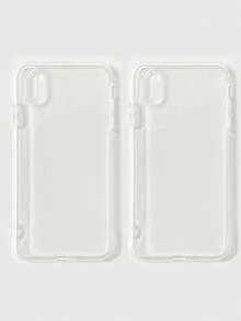 2pcs Clear Phone Case Compatible With Iphone&Galaxy - Clear - View 20