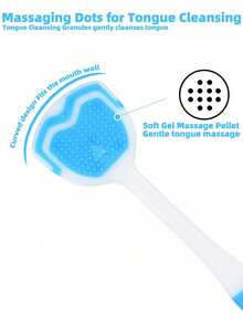 4/1pc Tongue Scraper Oral Hygiene Tool Instant Fresh Breath Deep Tongue Cleaning Reusable Oral Cleaning Brush Solve The Problem Of White Tongue Travel Tongue Scraper Daily Oral Care Kit - Multicolor - View 4