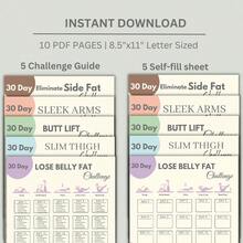 30-Day Wall Exercise Challenge: Quick Home Workout & Body Shaping, Waterproof Pilates Fitness Guide, 11X14" Unframed - Multicolor - View 2