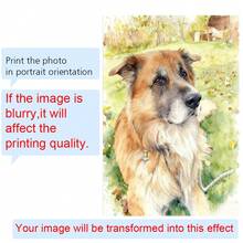 1 Custom Personalized Pet Portrait Canvas - Custom Watercolor Dog And Cat Wall Art, Unique Gift For Pet Lovers, Memorial Home Decor For Living Room, Bedroom, And Office, Frameless Canvas - Multicolor - View 13