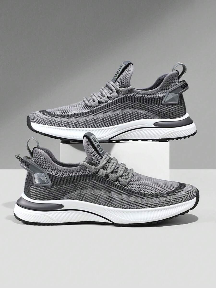 Tenis Deportivos de Hombre de Malla Transpirable: Tenis Casual Versátiles para Hombre con Suela Antideslizante y Ligero, Cómodos para Correr, Trabajo y Vida Cotidiana - Estilo Moderno Ideal para Actividades Diarias y Deportes Ligeros - Gris - Ver 1