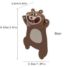 1个创意3D卡通动物书签，熊猫、狗、猫、狼图案，适合阅读，可夹书页，学生礼物，学习用品