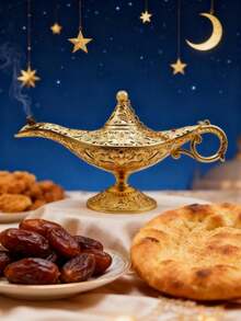 Quà tặng trang phục và phụ kiện đèn thần cổ điển, chậu cây trang trí kiểu Ả Rập cổ điển (vàng), biểu ngữ tìm kiếm họa tiết vàng sang trọng, đèn thần, đồ trang trí tiệc cung điện, đèn thần, đồ trang trí thủ công hình đèn thần - Nhiều màu - Xem 4